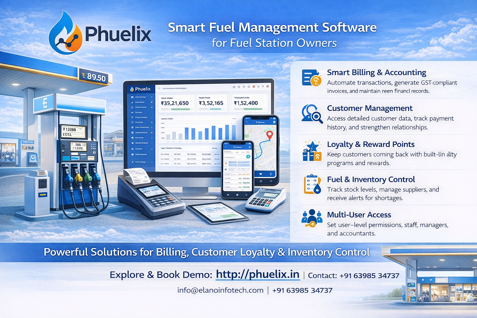 Phuelix - Fuel Station Management CRM App